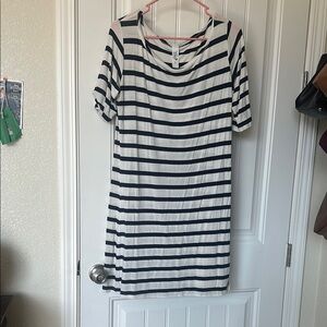 Striped Black and White Dress